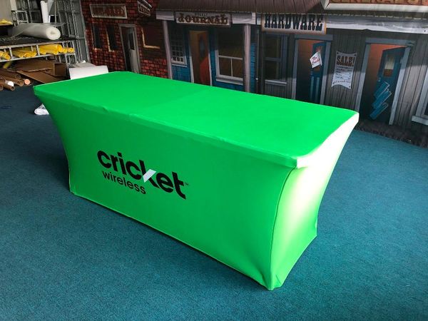 

table cloth custom trade show spandex/stretch throw
