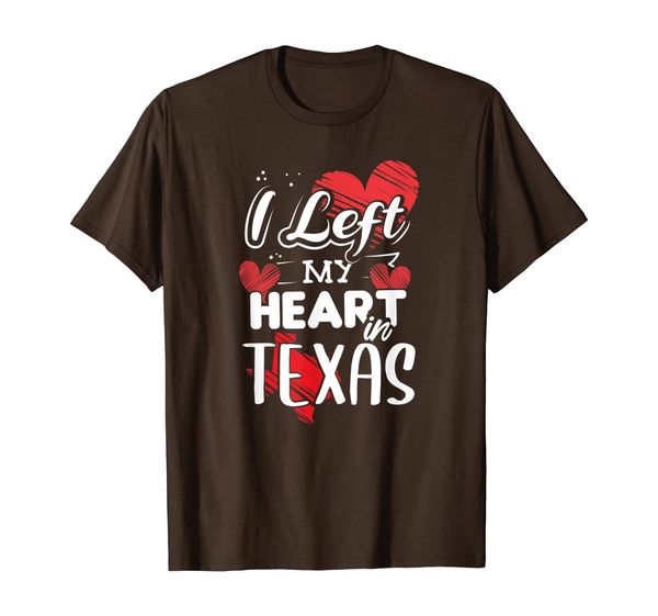 

i left my heart in texas cute vacation love gift t-shirt, White;black
