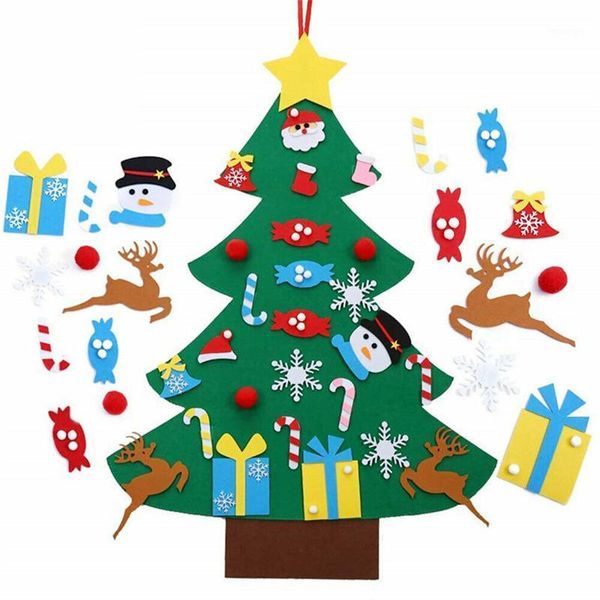 

christmas decorations kid diy felt tree merry decoration for home navidad year gifts ornaments santa claus xmas