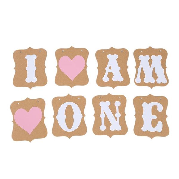 

christmas decorations i am one banner for girl (pink)- first birthday - 1st