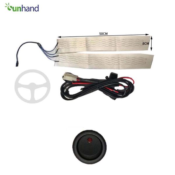 

car seat covers 12v heated steering wheel kit with round switch for