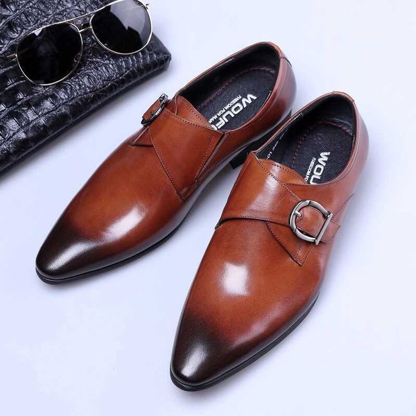 

elling classic luxury genuine leather business men's dress shoes retro patent point toe oxford for men size plus 39-48 designer top, Black