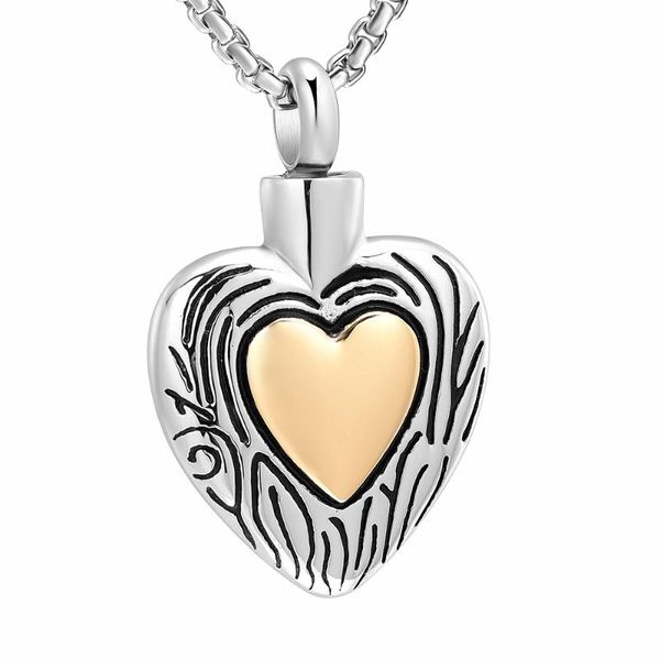 

pendant necklaces gold color heart necklace urn ashes for memorial keeps stainless steel cremation jewelry ake, Silver