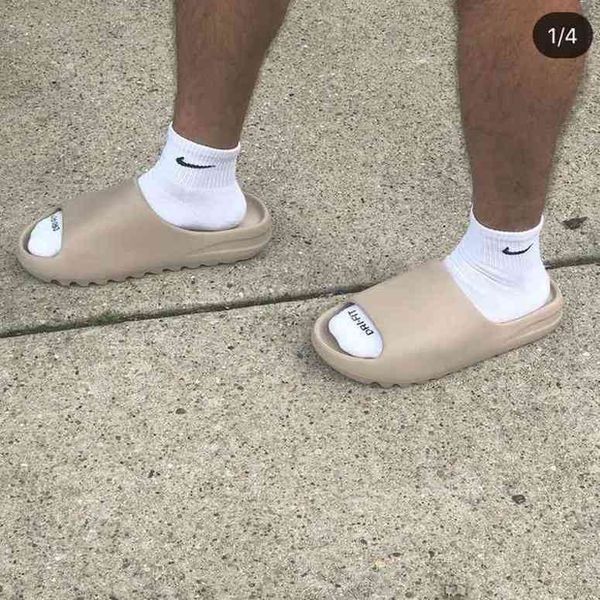 

yeesy slide women men slippers desert sand bone resin sandal bench foam runner sneakers indoor outdoor brown football basketball soccer shoe, Black