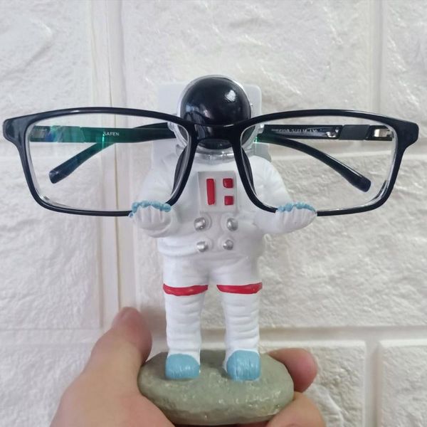 

decorative objects & figurines creativity astronaut bracket glasses frame display stand with anti-scratch pad flat bottom spaceman deskd