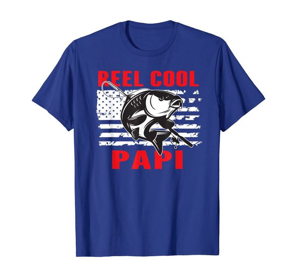 

funny papi gifts t shirt fishing reel cool papa papi, White;black
