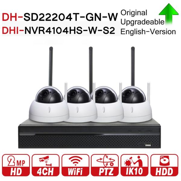 

dahua 4ch 2mp 1080p ptz cctv system sd22204t-gn-w nvr4104hs-w-s2 4x optical zoom high speed wireless network ip camera kits wdr systems