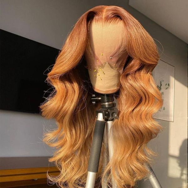 

lace wigs 13x4 front pre plucked brazilian remy hair glueless body wave human 180% density, Black;brown
