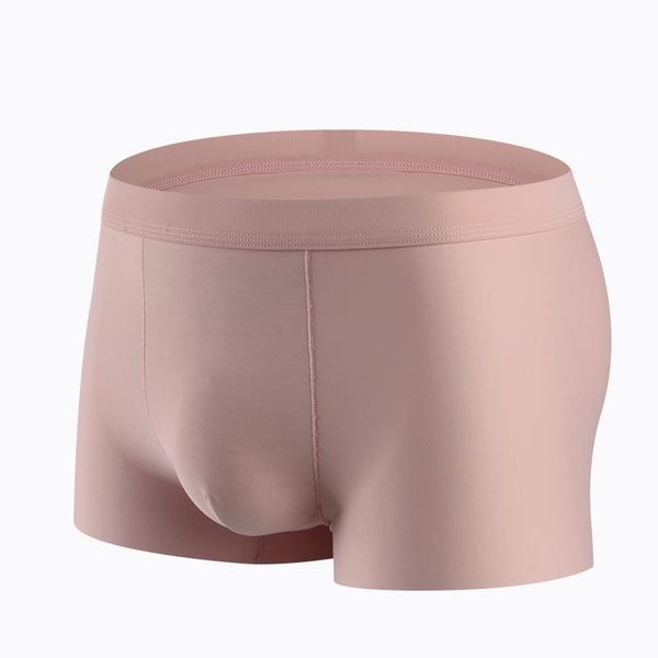 

underpants non-trace men's underwear ice silk waist breathable u convex flat corner spot, Black;white