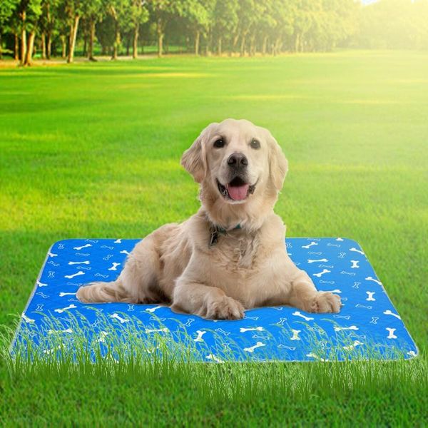 

kennels & pens s/m/l dog cat absorbent mat solid pet washable bed pads waterproof cloth pee summer cool