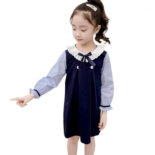 

girl's dresses kids for girls patchwork party dress striped children teenage children's clothing 6 8 10 12 141, Red;yellow