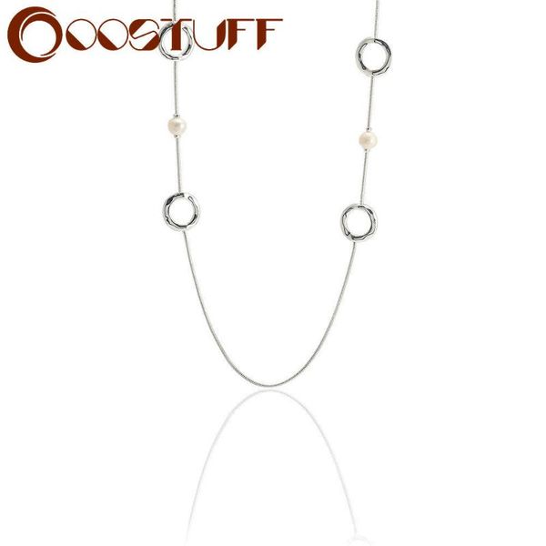 

trend jewelry for women long chains suspension necklace vintage collar pendants mother's day offers decorative accessories pendant neck, Silver