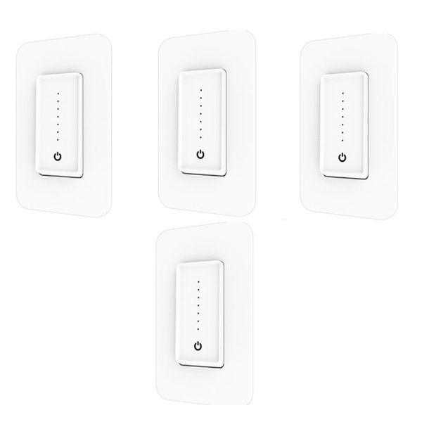 

smart home control 4pcs press screen intelligent dimming switch fan speed wifi control, suitable for google alexa