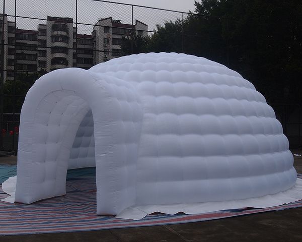 

outdoor portable waterproof inflatable igloo tent, inflatables party dome tents with led light