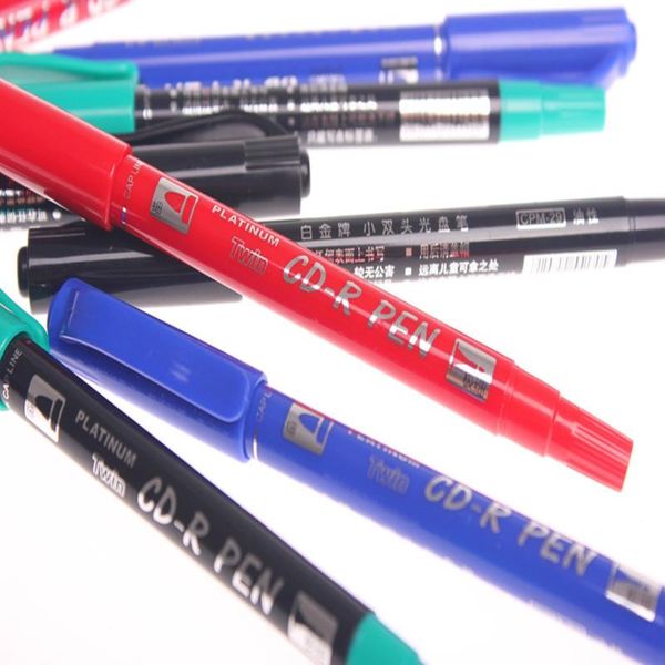 

gel pens [platinum ] cpm-29 twin marker oily fine line pen 4 color red / black blue green 10 pcs