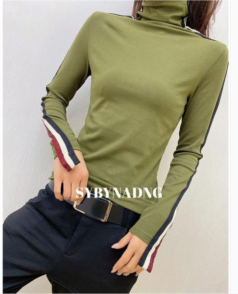 

women's t-shirt fashion women full sleeve stretchy cotton t shirts long pullovers ropa de mujer shirt, White