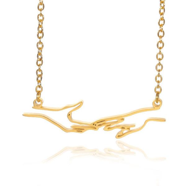 

chokers 2022 design stainless steel hollow out holding hands choker necklace for couple jewelry love gift, Golden;silver