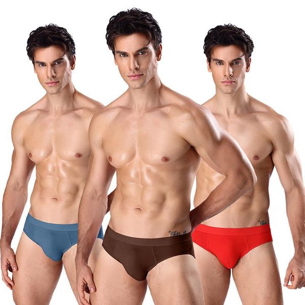 

underpants men briefs underwear men's breathable modal comfortable mens shorts cueca gay male panties, Black;white