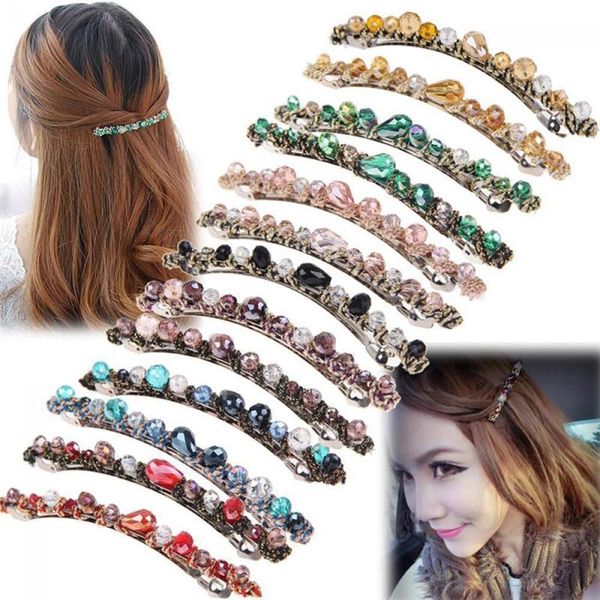 

hair clips & barrettes imixlot est long clip crystal colorful accessories women romantic hairpin jewelry gifts daily use, Golden;silver
