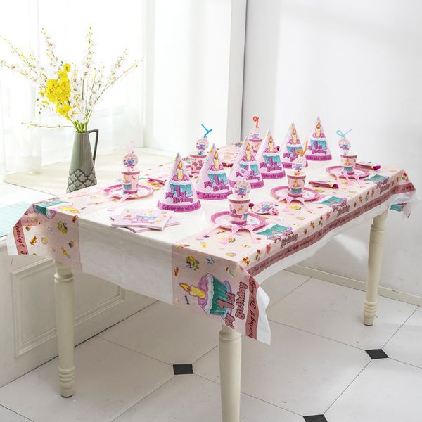 

one year old girl tableware set party decorations one celebration venue layout