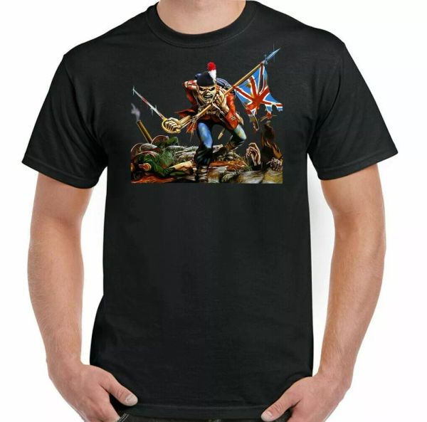 

Fusilier T-Shirt, The Royal Regiment of British Army Military T-Shirt Embroidered, White;black