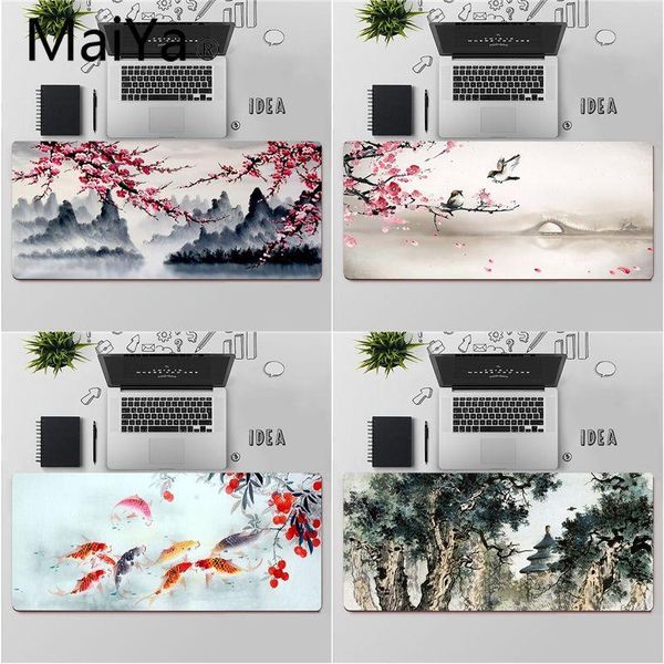 

mouse pads & wrist rests maiya chinese style art locking edge pad game large keyboards mat