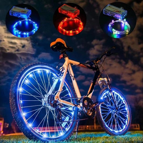 

bike lights 2m 20 led bicycle mountain wheel string light cycling spoke lamp accessories luces bicicleta bisiklet