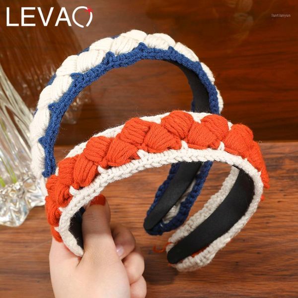 

levao women's crochet twist knitted hair bands soft braid headband female hairbands accessories1