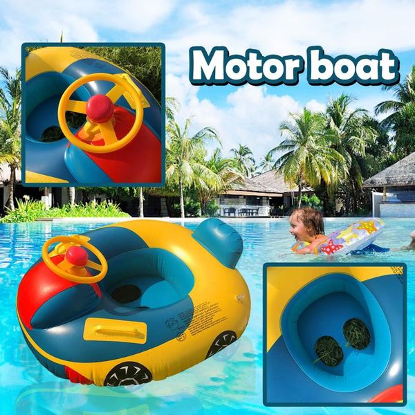 

inflatable small car swimming ring thickened pvc children's rainer outdoor water playing boat sport #gh life vest & buoy
