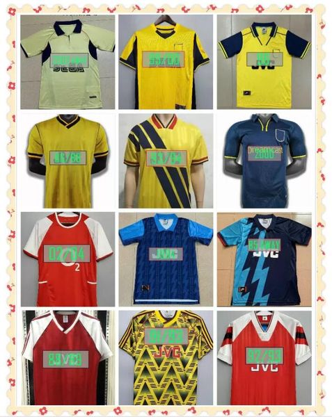 

1988 1999 2000 highbury gallas soccer jersey adams v. persie fabregas 1992 1993 wright pires reyes 2005 bergkamp 94 95 retro football shirt, Black;yellow