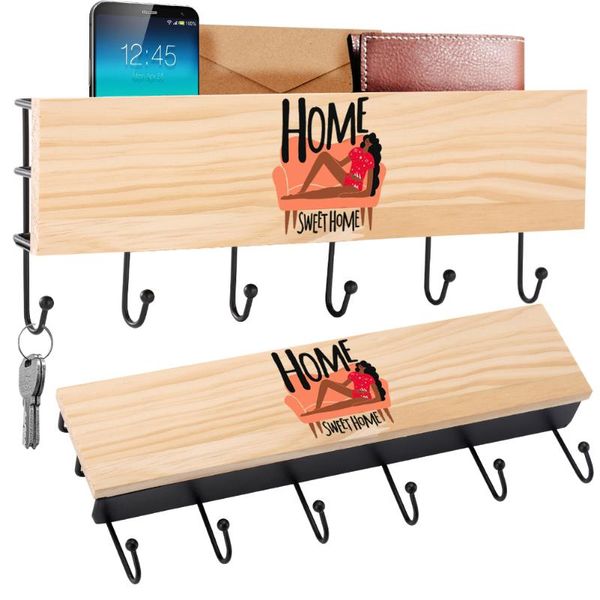 

hooks & rails storage rack key holder home decoration accessories housekeeper on wall box hanger organizer cute girl wood shelf