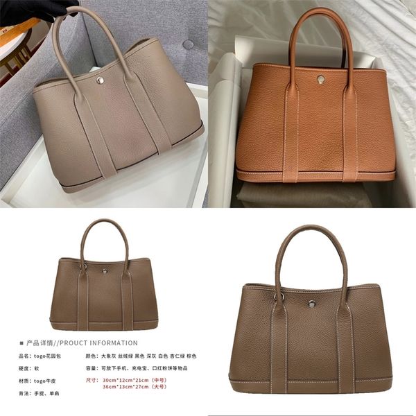 

discount new togo leather women's bag sling shoulder tote bag versatile garden portable shopping bucket purse