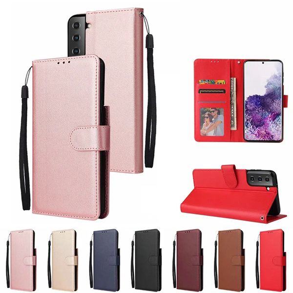 Samsung Galaxy S23 A22E A14 5G S21 Ultra Plus A42 Çerçeve Kimlik Kart Yuvası Kapak Standı Gül Altın Kitap Erkekler Pouch Cute Strap