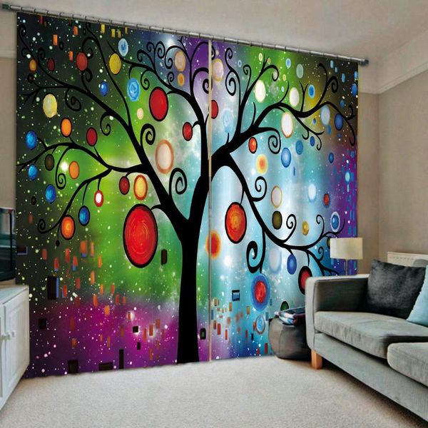 

curtain & drapes 3d curtains custom abstract tree for living room bedroom window blackout
