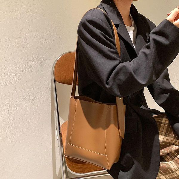 

evening bags female bag luxury designer handbag totes pu leather shoulder for women korean simple solid fashion large capacity crossbody