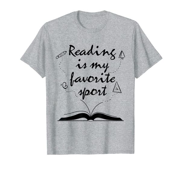 

funny reading is my favorite sport read book lover gift t-shirt, White;black
