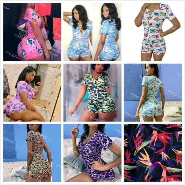 

women one piece jumpsuits rompers onesies plus size women clothing v-neck skinny print tight nightwear, Black;white