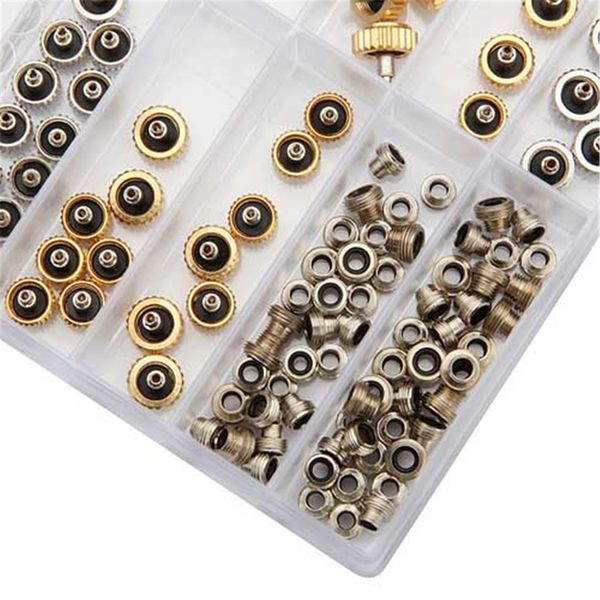 

60pcs watch crown for rolex copper 5 3mm 6 0mm 7 0mm silver gold repair accessories assortment parts2533