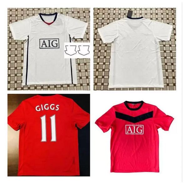 

manchester ronaldo rooney giggs retro 2009 2010 soccer jerseys vintage owen 09 10 football shirts home away third scholes berbatov n, Black;yellow