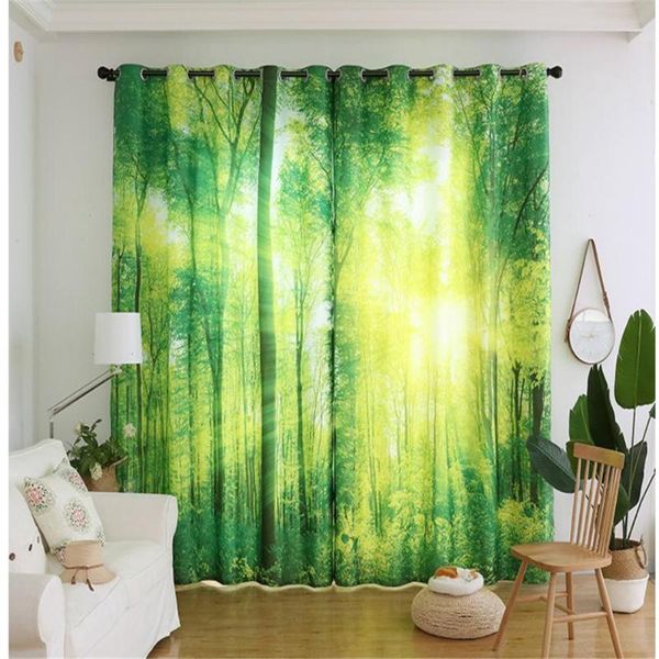 

curtain & drapes yarn plants custom made woods green trees forest scenery