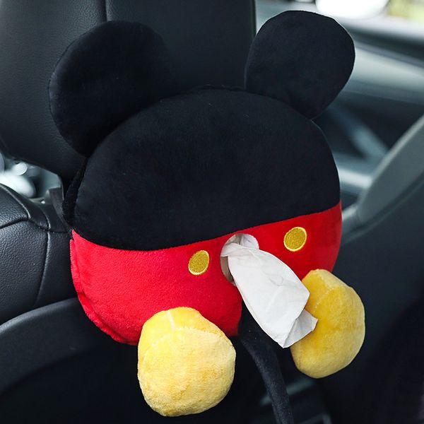 

cartoon cute car backseat hanging tissue box cover plush auto armrest paper case holder seats organizer interior accessories