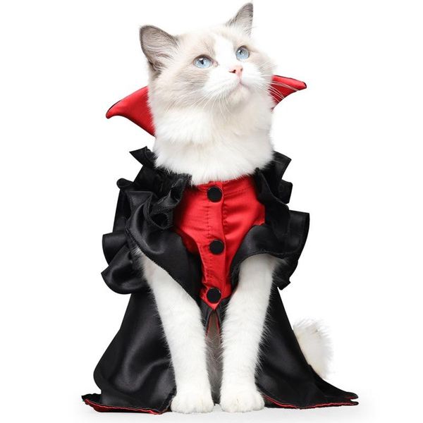 

cat costumes halloween dog clothes pet black vampire costume funny christmas cosplay suit for cats party