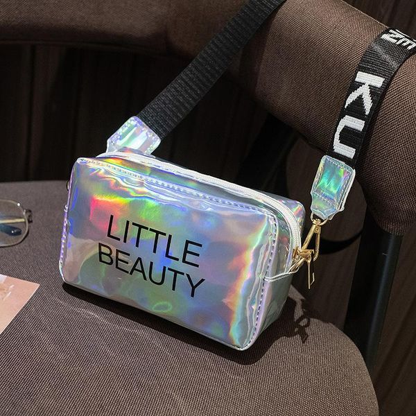 

duffel bags mini women laser crossbody bag messenger shoulder pvc jelly small tote candy colors holographic