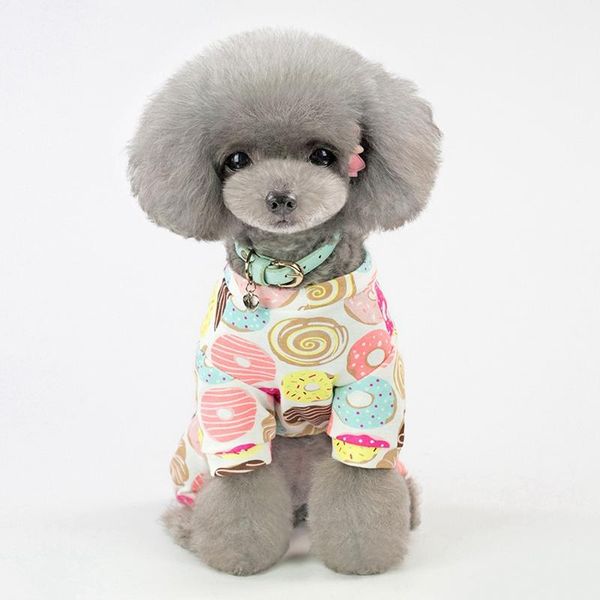 

dog apparel lovely yellow duck print pajamas warm clothes chihuahua pet puppy clothing for jumpsuit 2021