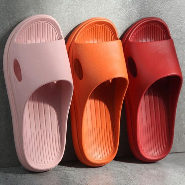 

home slippers women summer thick bottom indoor couples bathroom non-slip soft slide sandals flip flops shoes, Black