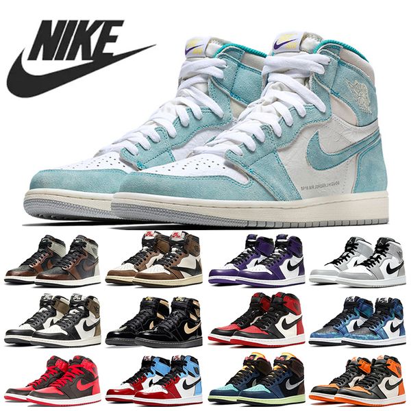 

nike air jordan retro 1 1s basketball shoes mens travis scott hyper royal dark mocha university blue unc rust pink bred toe womens fashion t