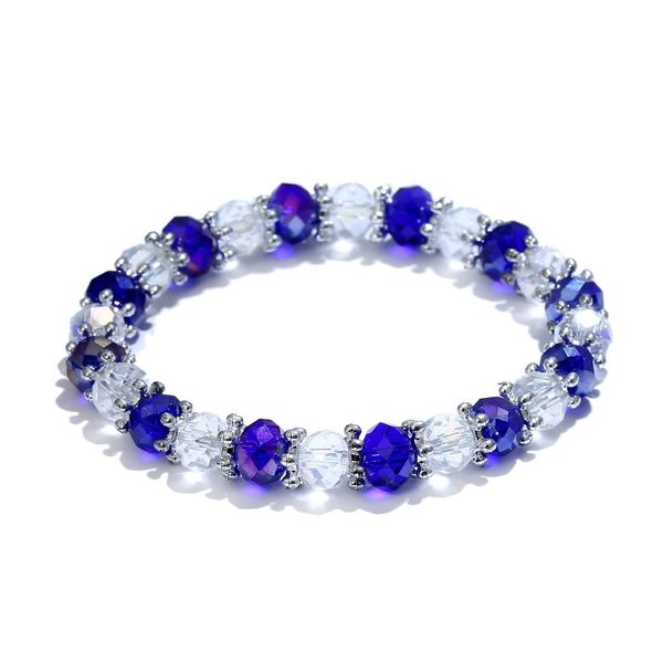 

famous for simple and lovely beaded colorful crystal bracelet, Black
