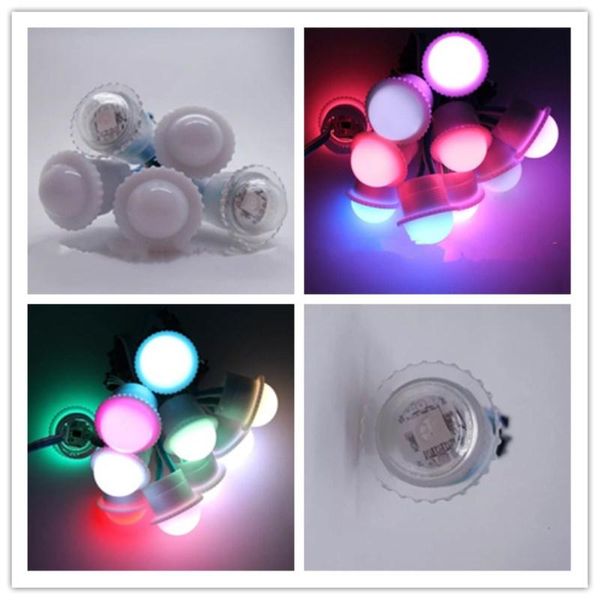 

leds smd rgb chips led pixel waterproof ip68 dc12v ws2811 26mm diameter transparent cover module exposed point light modules