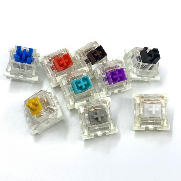 

keyboards switches for mechanical keyboard black blue brown red purple green golden silver silent clear gray axis gaming pc