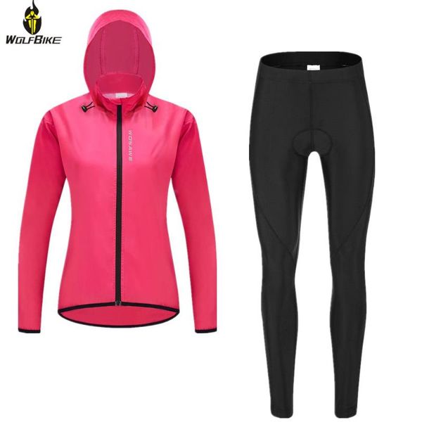 

racing sets wolfbike women's cycling suit long sleeve bicycle jersey windcoat set sports wear road mtb bike female riding clothing, Black;blue